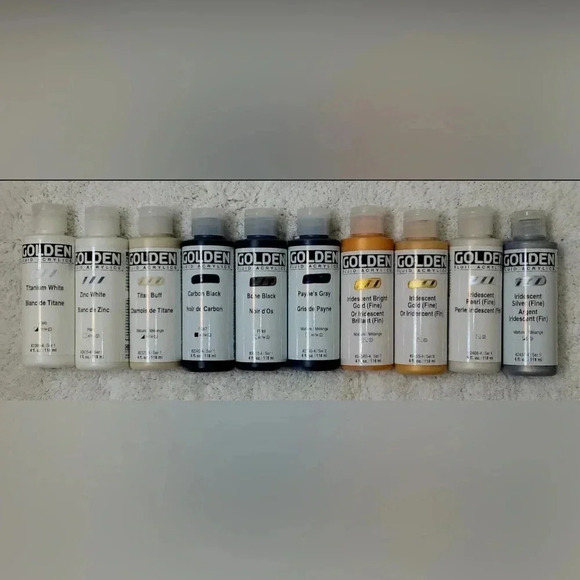 🎨 Lot of 30 🎨 GOLDEN FLUID ACRYLIC PAINT 4oz BOTTLES  No Duplicate Color… - Picture 3 of 5